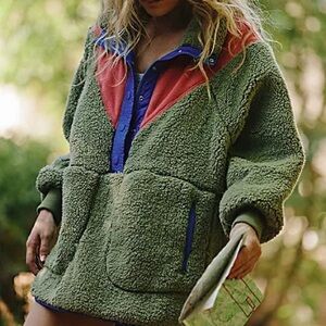 Free people movement Fall to Rise Fleece Quarter Snap Jacket